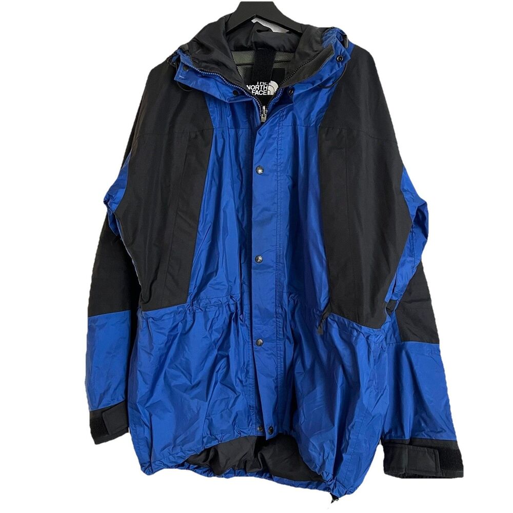 Vintage The North Face Mountain Parka Light Gore Tex Size XL Blue Black